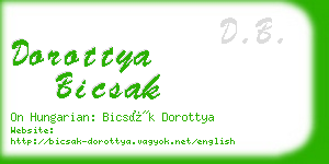 dorottya bicsak business card